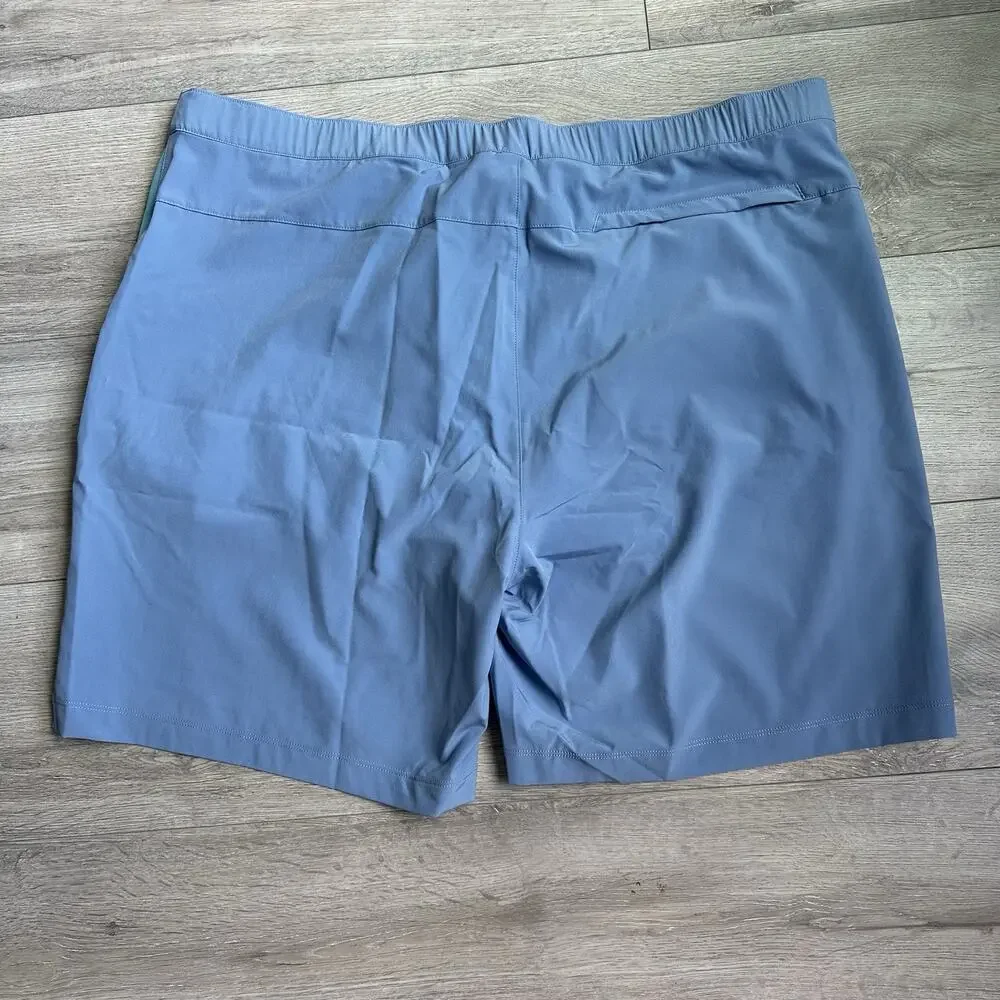 Rhone XXL Barrier Swim Short Blue Elastic Waist Stretch ($104) Men 7.5”